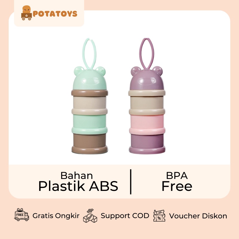 [ Potatoys ] Milk Dispenser / Container Susu / Tempat Susu Bubuk 3 Layer Dispenser