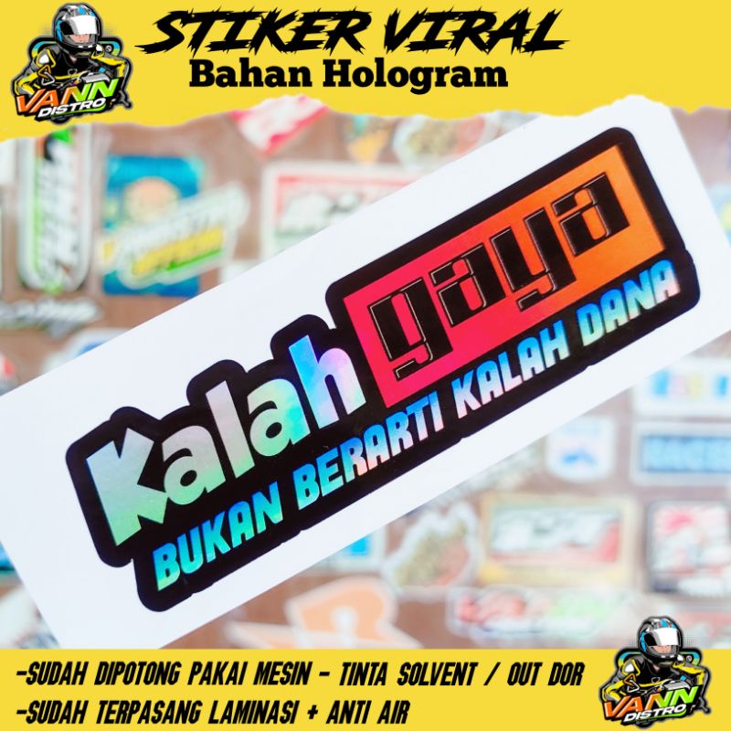 stiker kalah gaya bukan berarti kalah dana