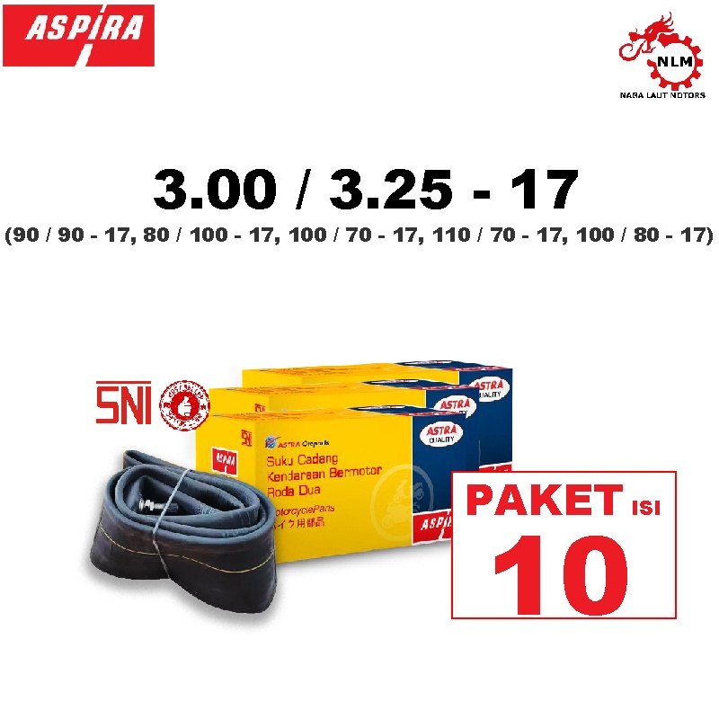 PAKET ASPIRA Ban Dalam 300/325-17 isi 10 PCS