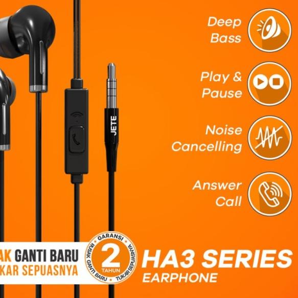 Bundling Headset JETE HA1 + Pouch Headset + Headset JETE HA3
