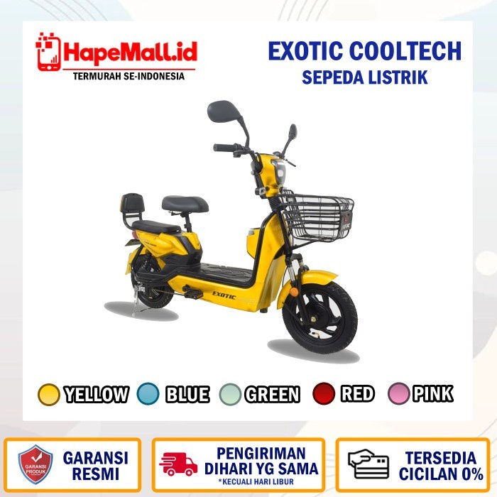 SEPEDA LISTRIK EXOTIC COOLTECH 3.0 GARANSI RESMI TERMURAH