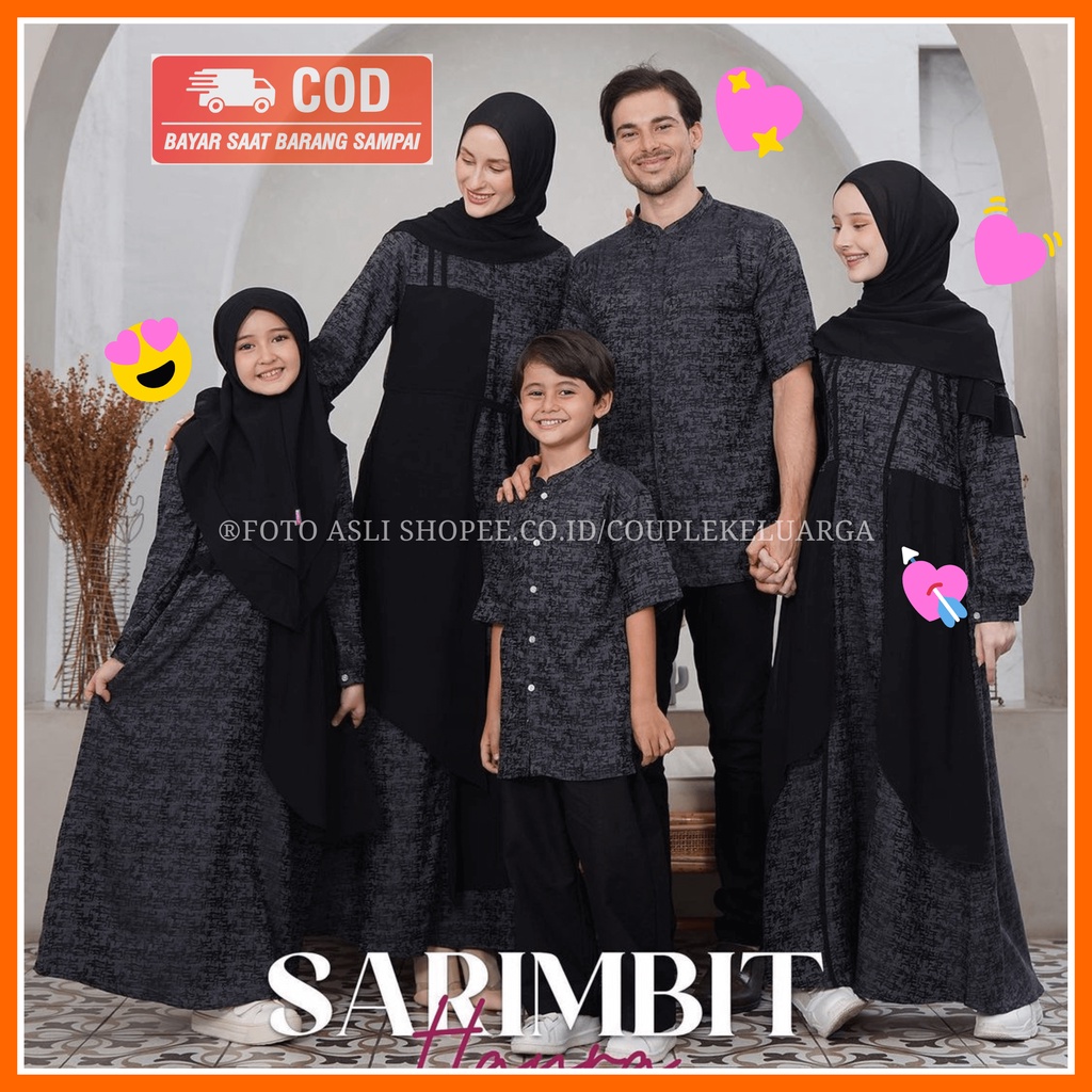Sarimbit Keluarga Rauna Haura Gamis Hitam Baju Couple Keluarga Pasangan Suami dan Istri Ibu dan Anak Dress Lebaran Kondangan Baju Muslim koko Laki Laki Dewasa Remaja Promo Terbaru 2023 Modern Kekinian Mewah Elegan