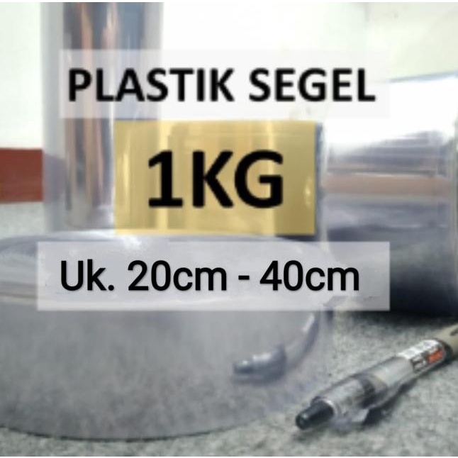 

Plastik Segel 1KG - (uk 20cm-40cm) Plastik Shrink / Plastik Menciut - Crystal, 30cm