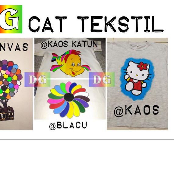 30 Cat Paket - Cat Tekstil / Lukis utk kaos / kanvas / tas / sepatu