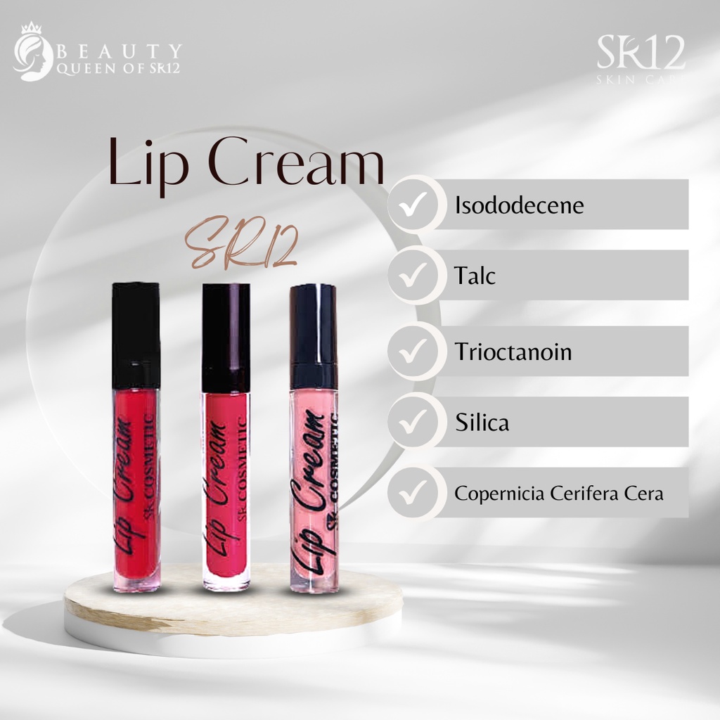 Lip Cream Warna Intens Lembut Pigmented Tahan LamaTransferproof Lipcream Ombre Lip Bibir Tahan Air Perona Bibir Lip Serun