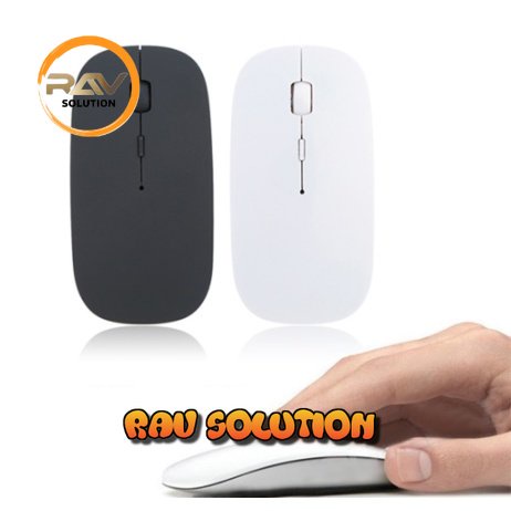 Mouse  wireless gaming  murah slim 2.4Ghz - Putih/hitam/wireless mouse gaming/  - RAV SOLUTION