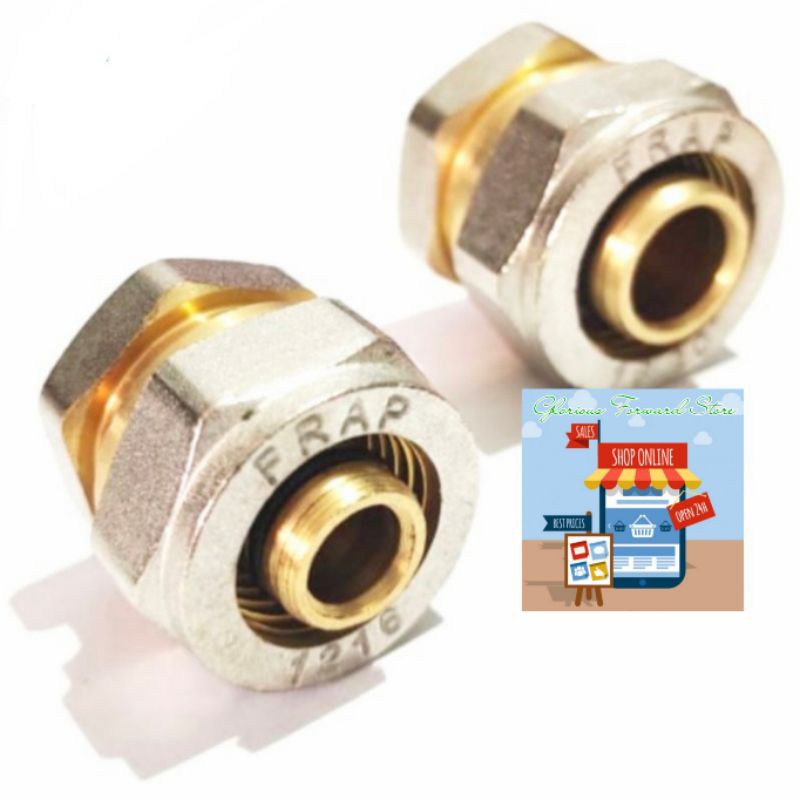 END CAP END DOP FRAP SAMBUNGAN PIPA AIR PANAS KUNINGAN BRASS SOLID