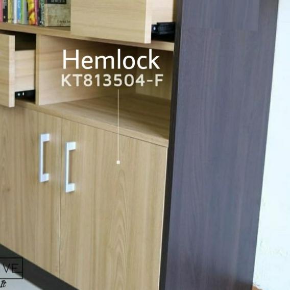 Kertasive motif kayu Deco PVC sheet stiker pelapis lemari/meja Hemlock