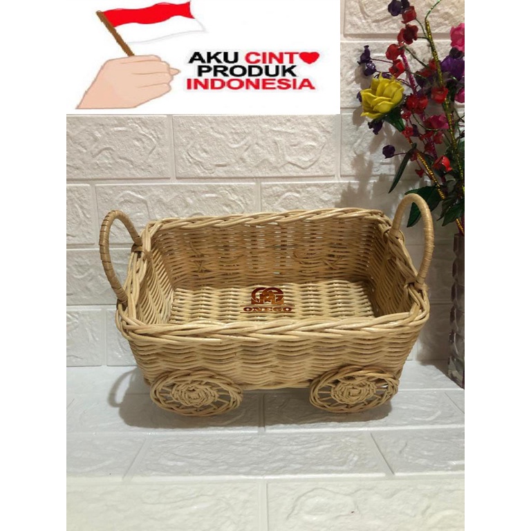 Keranjang Rotan Serbaguna Unik/Suvenir/Buah/Makanan