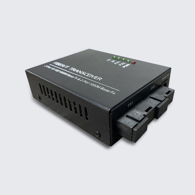 1000Mbps A+B  2G2E Port Gigabit Optical Fiber Media Converter 2 RJ45 Fiber Transceiver Single Mode 20KM SC Media Converter