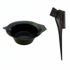 SISIR SEMIR RAMBUT DAN KUAS CAT RAMBUT 2 IN 1 + MANGKOK - 1 SET