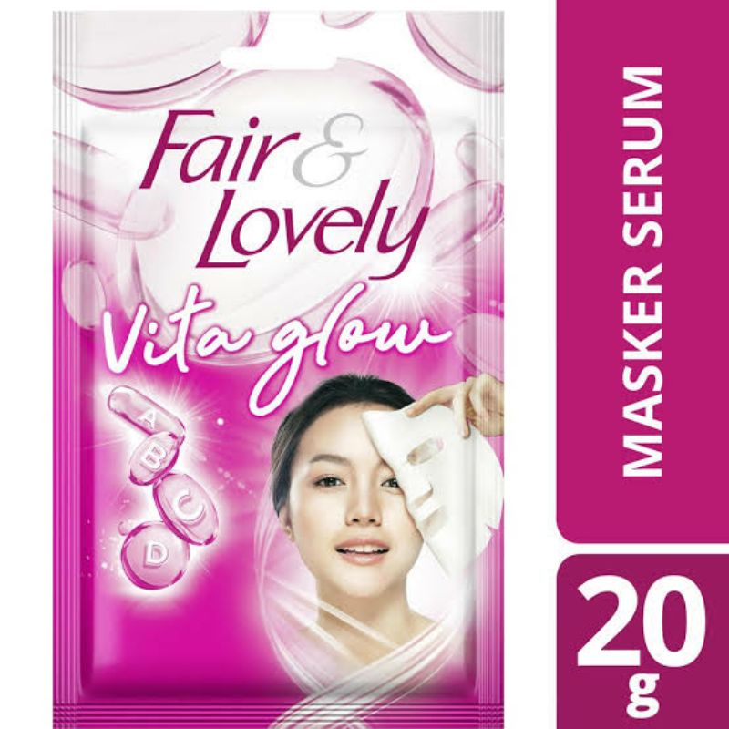 Masker Wajah Fair & Lovely Glow & Lovely Masker Serum Vita Glow Per Sachet (20gr)