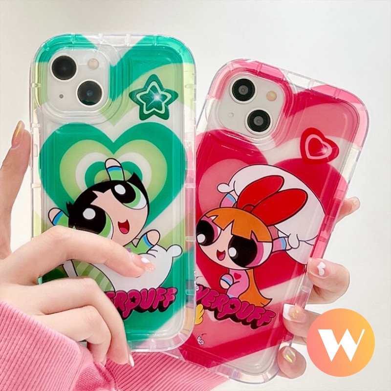 Soft Case Tpu Transparan Motif Kartun The Powerpuff Girls Untuk iPhone 11 7Plus 13 11 12 14 Pro Max X XR XS Max 6PLus 8Plus SE