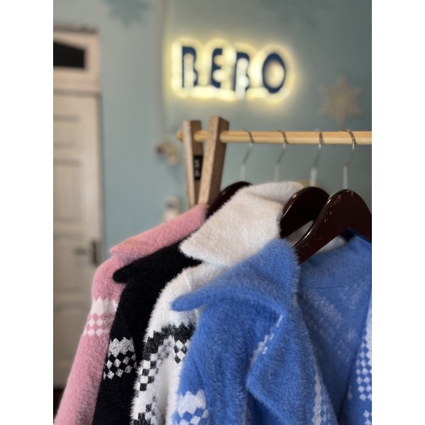 Korea Wool Coat Wanita Cardigan Lembut Hangat