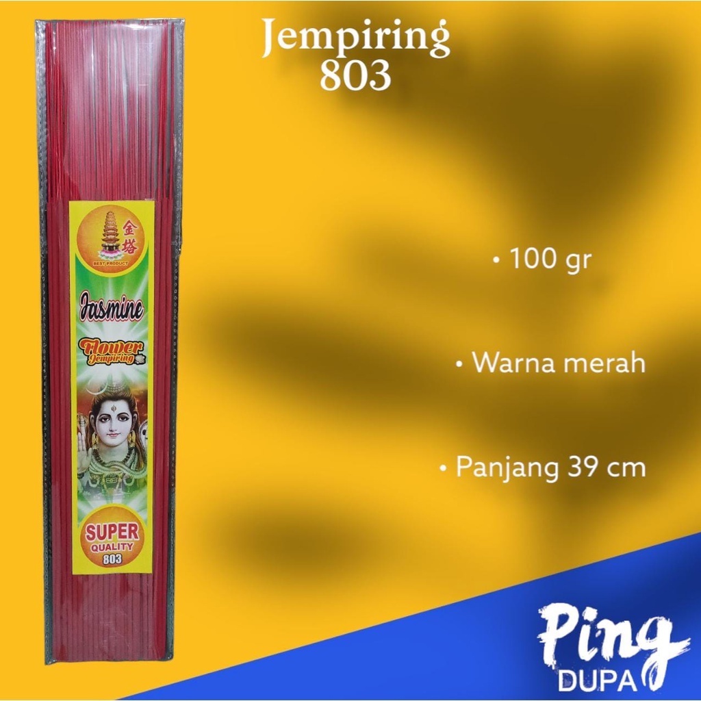 Dupa Melati Pagoda 803 Merah Isi 45 Batang Hio Kualitas Super Abu Dingin By Ping An Hokindo Kemasan Ekonomis