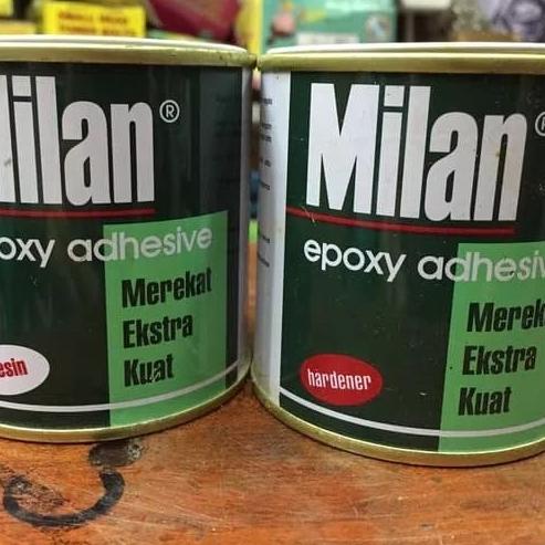 

Lem epoxy Milan 2komponen resin + hardener kemasan kecil