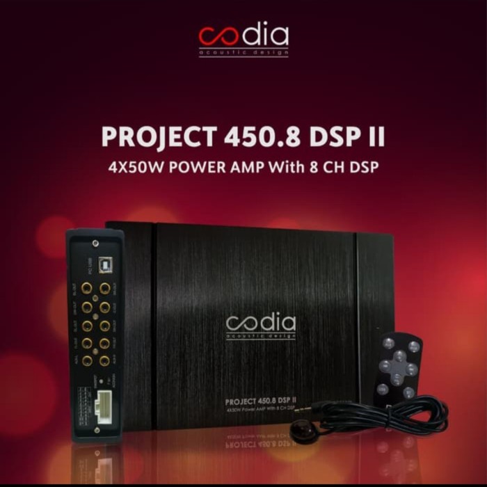Codia DSP Amps 450.8 Prosesor Audio Mobil built in Amplifier