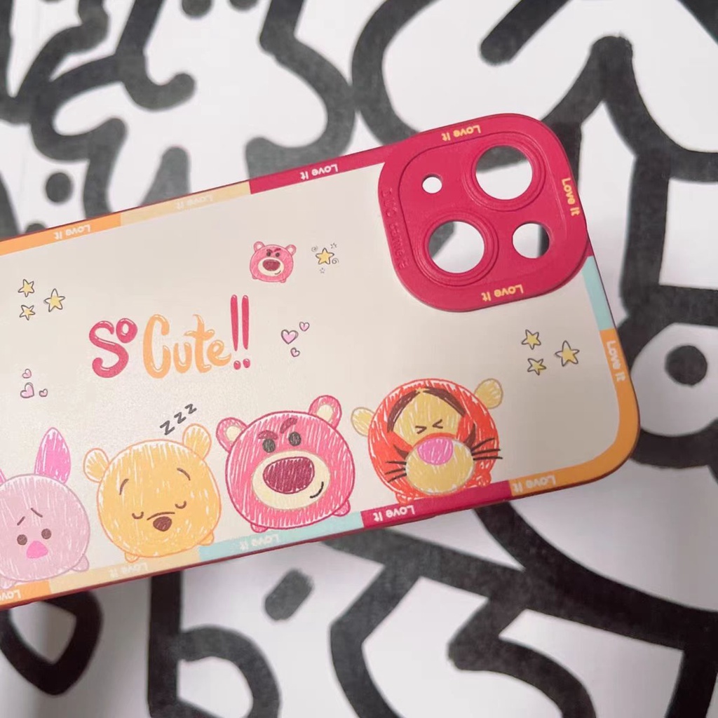 Ins Soft Case TPU Motif Disney Untuk iPhone 14 14pro 14Plus 14prm 13pro 13pro 13prm 11 7Plus 8Plus Xr XS 12pro Max