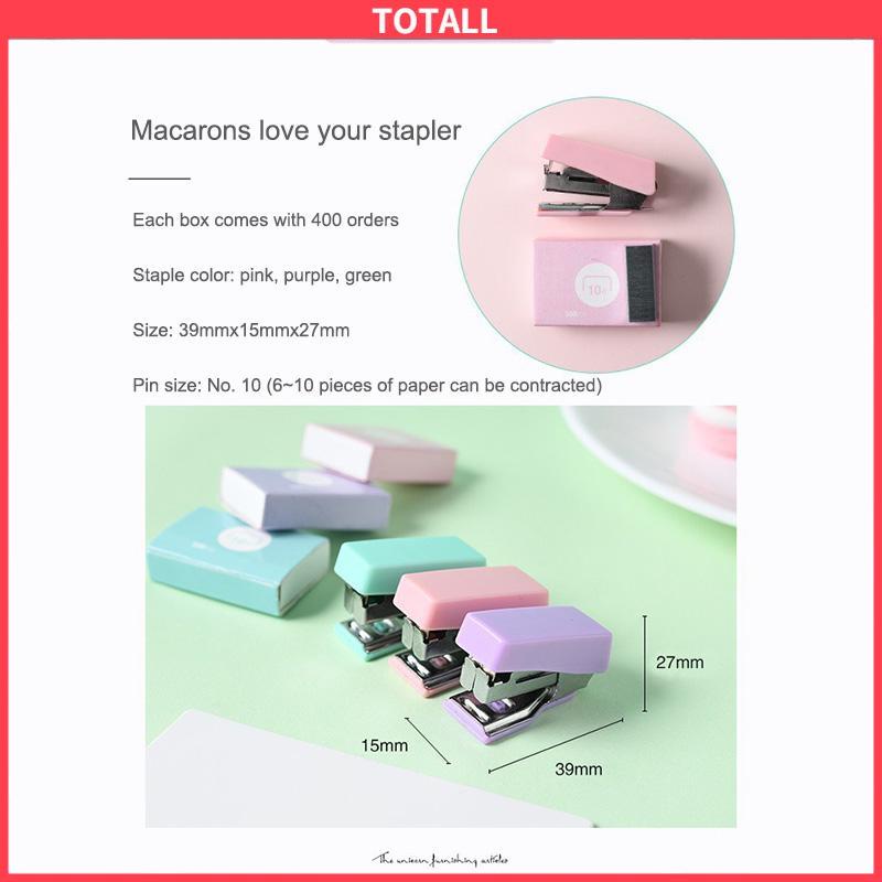 COD stapler staple cute set Stapler Mini Set Staples Perlengkapan Kantor  Mengikat Logam Kreatif-Totall