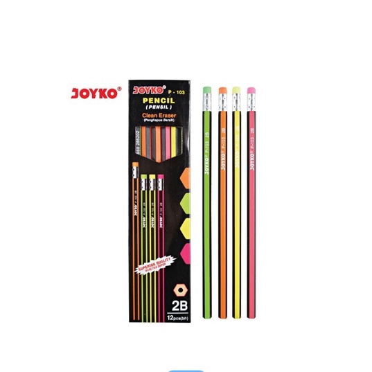 

Pensil 2B joyko p-- 103. isi 12 Pcs.