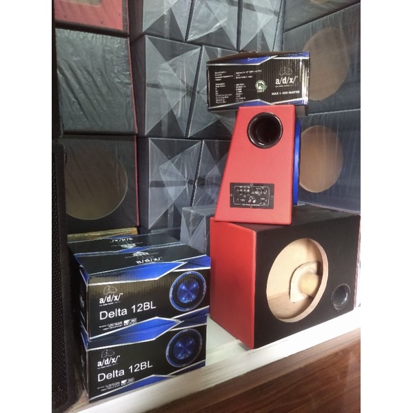 subwoofer aktif mobil adx delta 12"