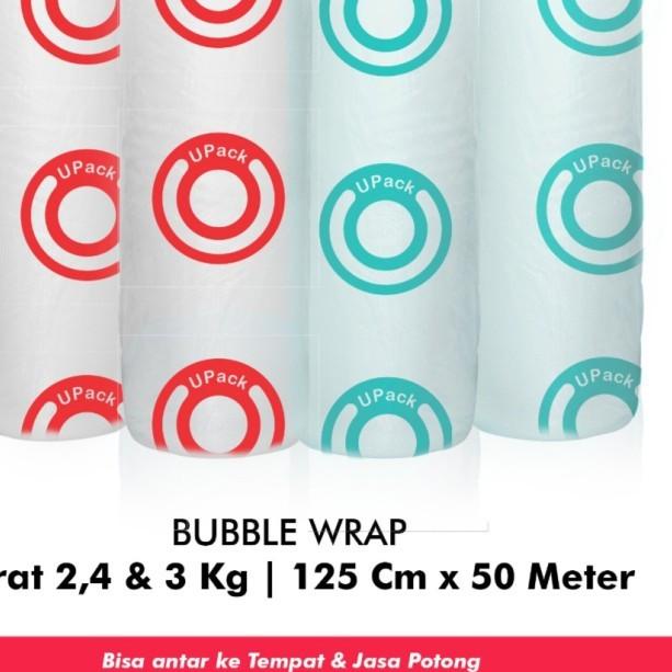 

Bubble Wrap UPack 125 cm x 50 Meter 2,3 kg - 3kg, Bening