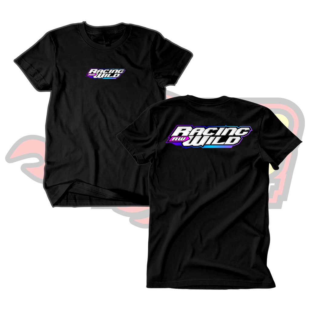 Kaos Distro Racing Wild Putih Distro Katun Combed Unofficial