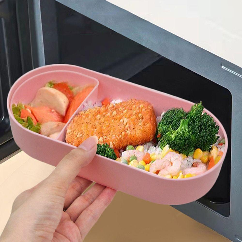 R-FLOWER Lunch Box Microwavable Untuk Pelajar Pekerja Kantor Dengan Sendok Wadah Makanan