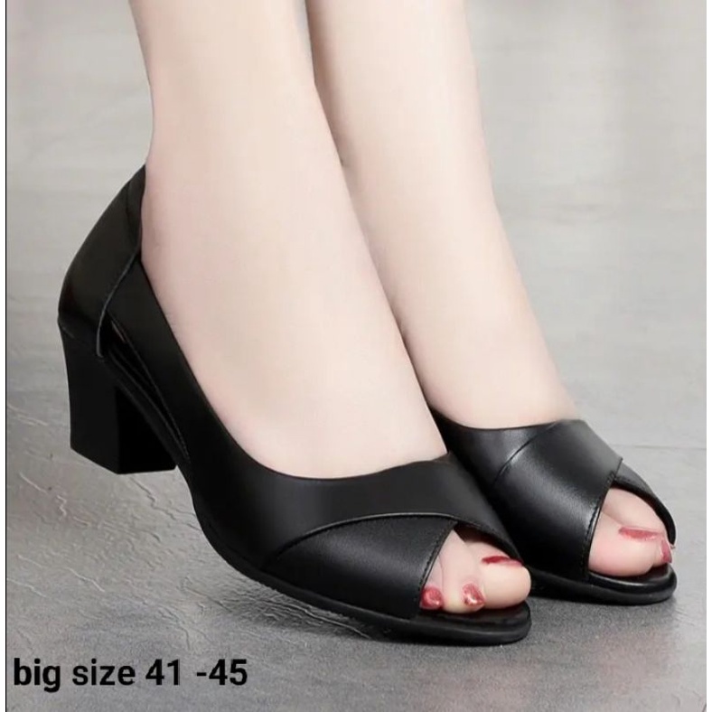 ALN 115 - Formal Shoes | Sepatu Pantofel Wanita Kantoran Ukuran Jumbo Besar | Big Size 41-42-43-44-45 Sepatu Pantopel Wanita Kulit Asli