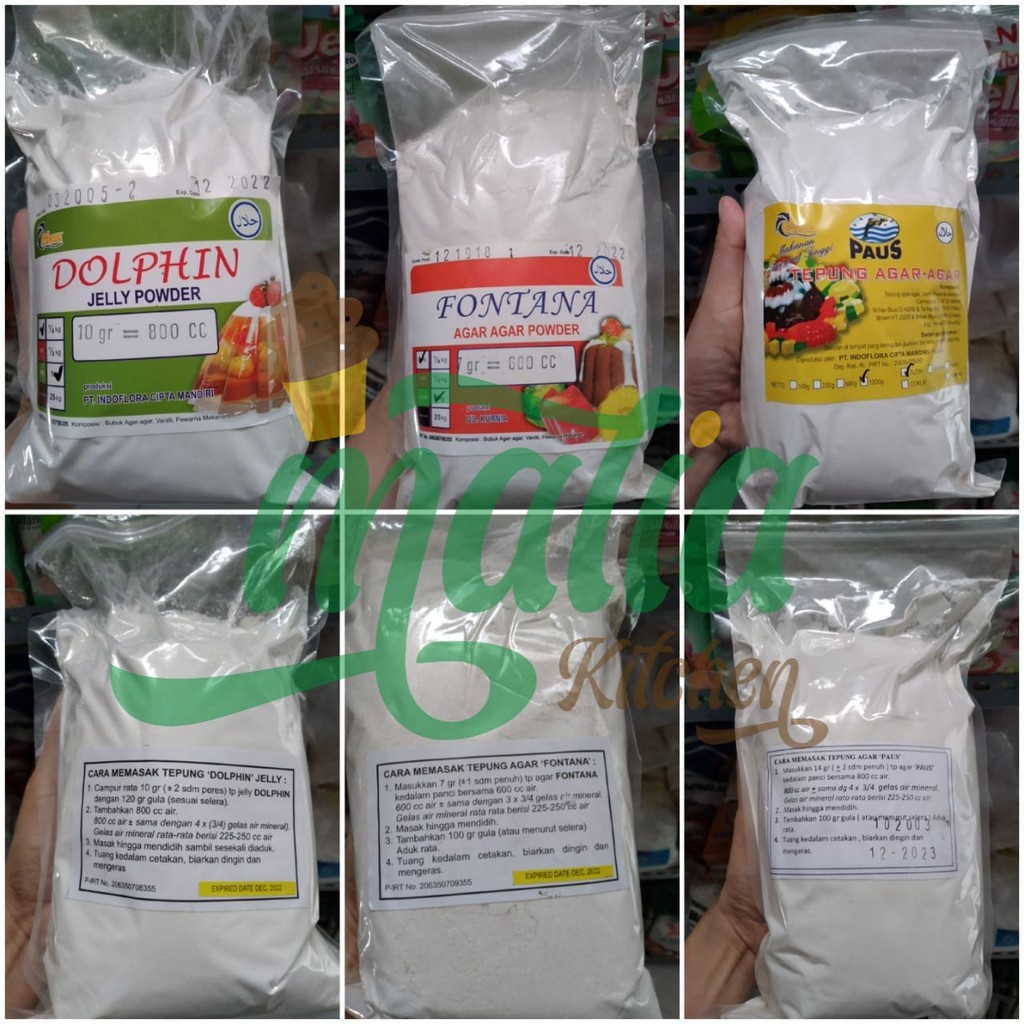

100GR Agar agar jeli original dolphin, fontana, COD, paus