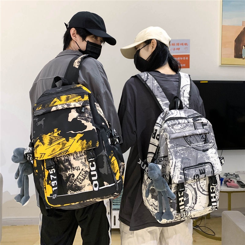 tas ransel import tas slempang emory fashion cewek☜ↂRansel grafiti jalanan trendi versi Korea fashion ransel berkapasitas besar pria dan wanita keren tas sekolah trendi cocok untuk semua