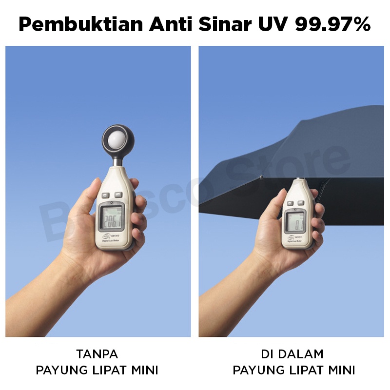 Bossco Payung Lipat Mini Anti UV 99,97% BerSertifikat Premium Payung Lipat kecil payung lucu payung korea payung viral payung kecil payung lipat anak payung viral anti rusak payung lipat premium payung mini cute payung murah diskon payung mini pocket
