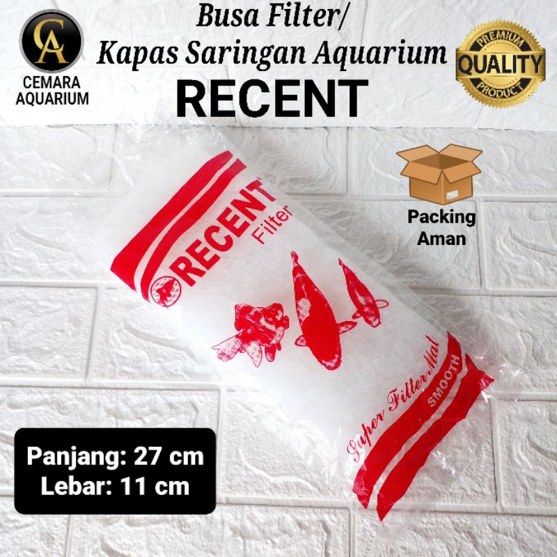 Kapas saringan/ RECENT/ kapas saringan aquarium/ kapas filter aquarium/ busa filter/ busa filter aqu