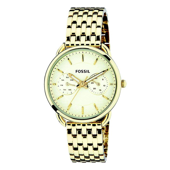 Jam Tangan Wanita ES3714 Tailor Multifunction Gold Dial Gold tone Stainless Steel