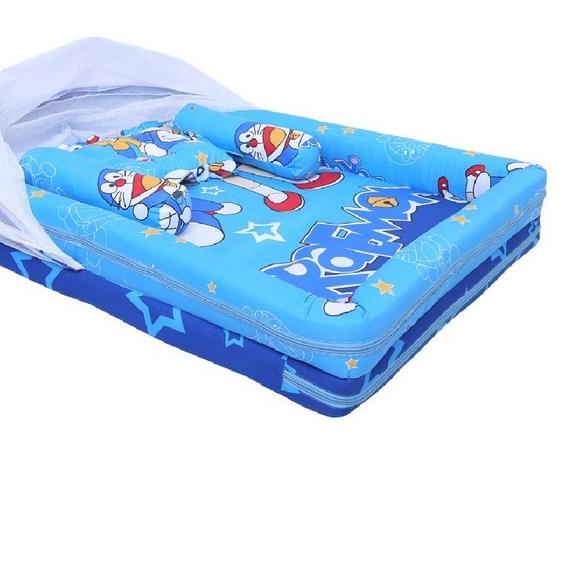 Kasur Bayi Kelambu / Kasur anak / Doraemon / Set Kolam / Tempat tidur