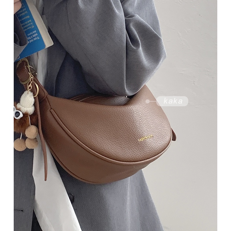 Suhao all-match ins messenger bag female 2022 fashion trendi baru tas pangsit retro tas bahu kasual pesta mahasiswa