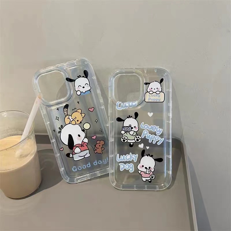 Soft Case Silikon TPU Transparan Motif Anjing Untuk IPhone 14 13 12 11 Pro XS Max X XR 8 7 6 6S 14 Plus