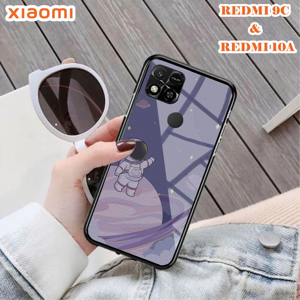 Softcase Glass Kaca REDMI 10A & REDMI 9C - Case Handphone REDMI 10A & REDMI 9C [T88].