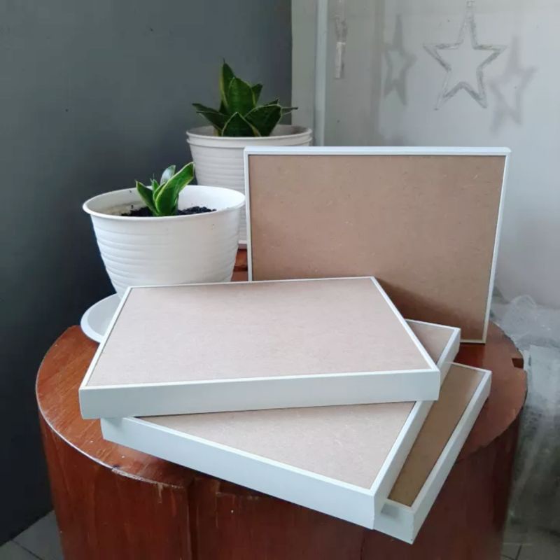 Paket Hemat 12 pcs Frame Blok 3D New Ukuran 20x20 cm Bingkai Poster Wall Decor