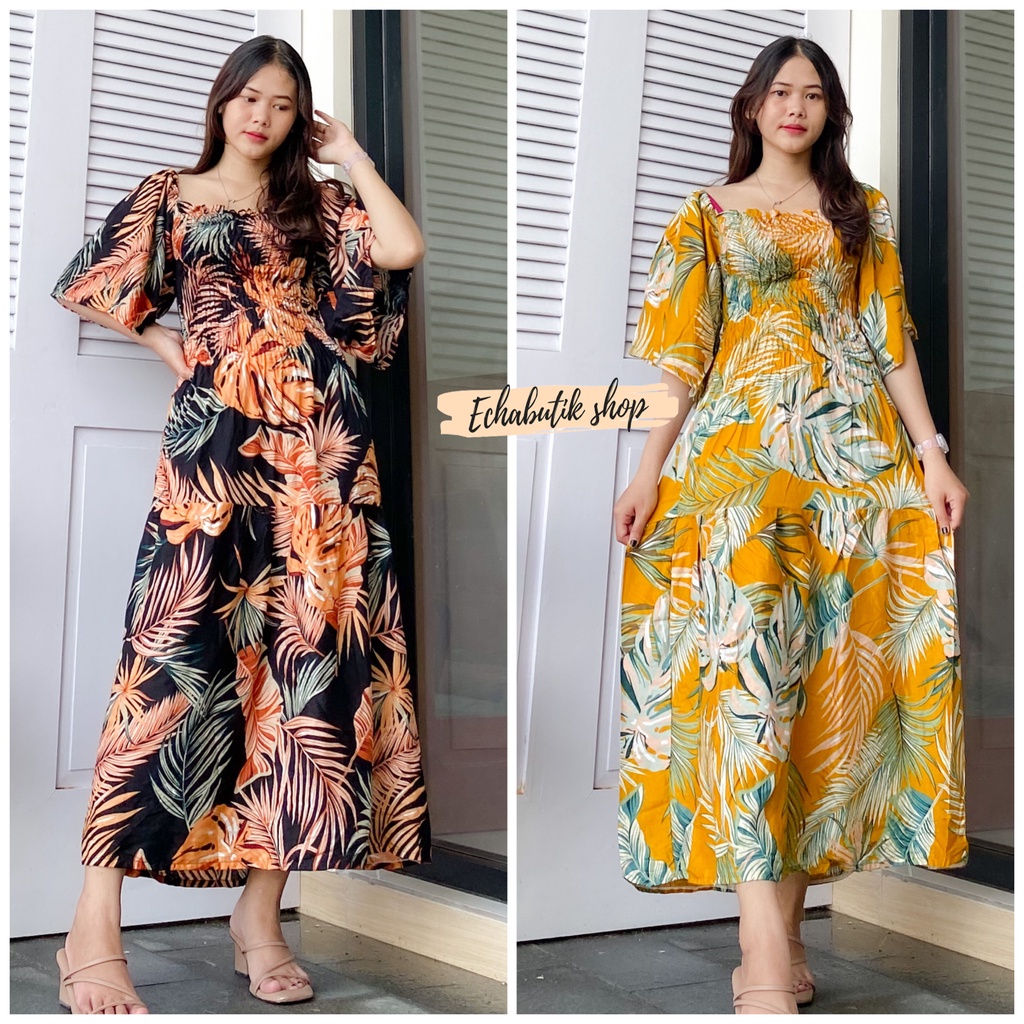 DRES ALEXANDRA TROPICAL BALI MAT RAYON PREMIUM