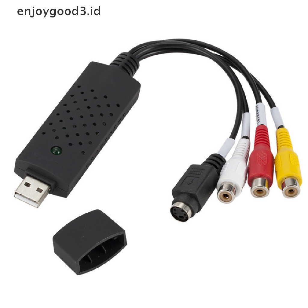 Adapter Konverter Video Audio Capture Card VHS Ke DVD Usb 2.0 Portable Mudah Digunakan