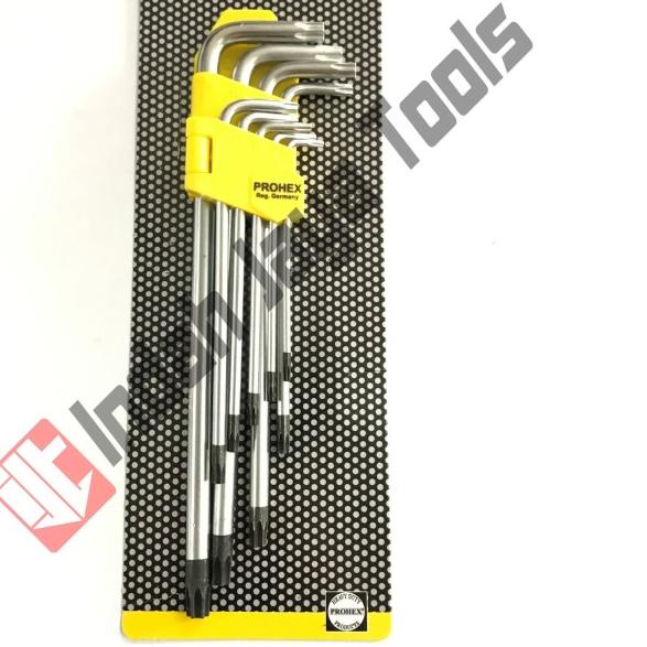 HASSTON 1866-902 Kunci L Set Bintang PANJANG T10-T50 Long Star Prohex