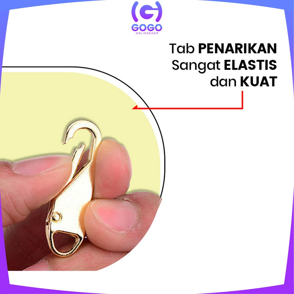 GOGO-C637 Pengait Restleting Universal Zipper Cantelan Gantungan serbaguna / Cantelan Alat Penarik Sleting Bisa Dilepas Pasang