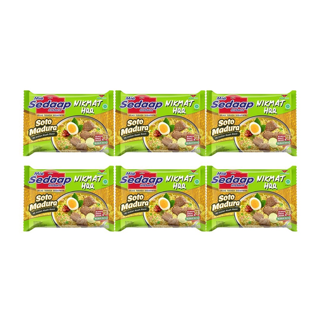 

Mie Sedaap Mie Instant Soto Madura 6 x 82 gr