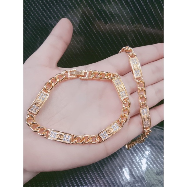 Gelang tangan wanita / lapis emas / yaxiya / xuping / gelang rante plat