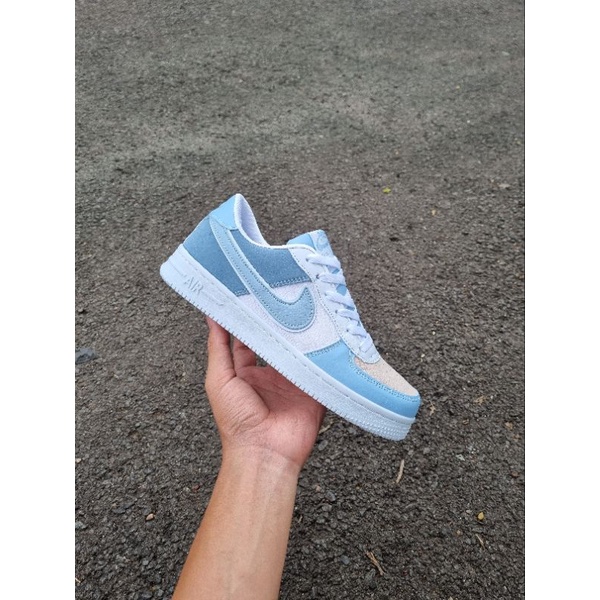 Sepatu • Air Force 1 Low UNC Blue Kualitas Import