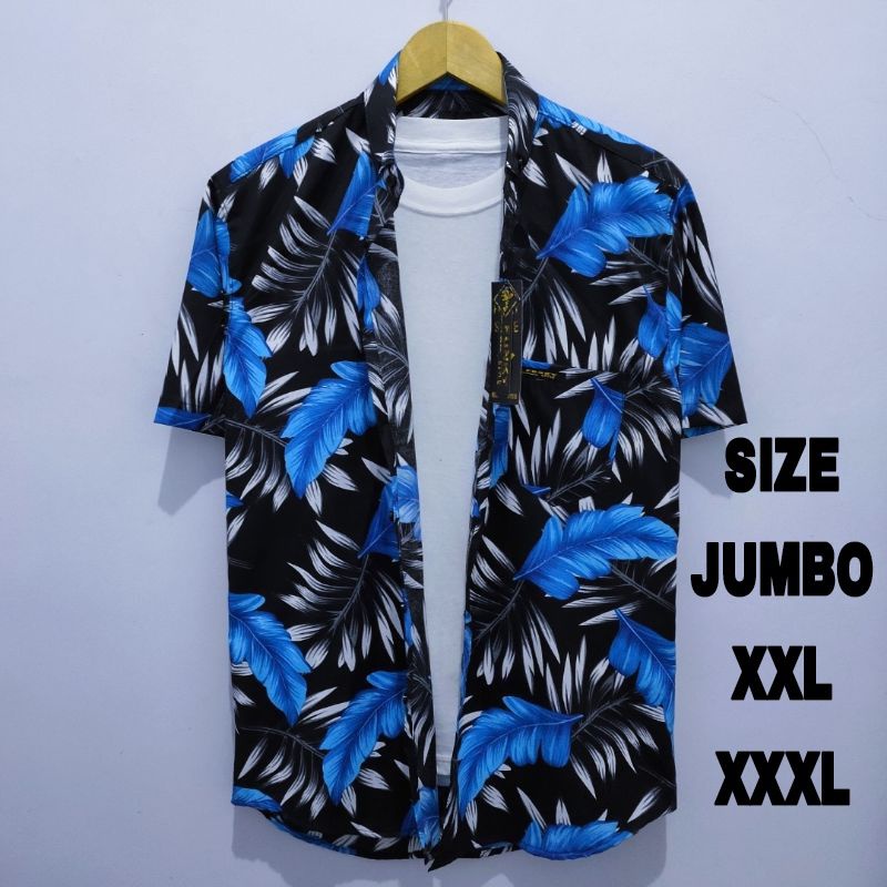 Kemeja oversize motif pantai lengan pendek / kemeja hawai / kemeja surfing jumbo XXL dan XXXL kemeja dewasa terbaru 2022