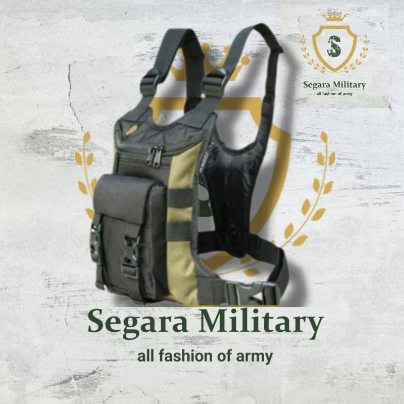 tas sepeda pelindung dada chest bag tactical rig bag premium