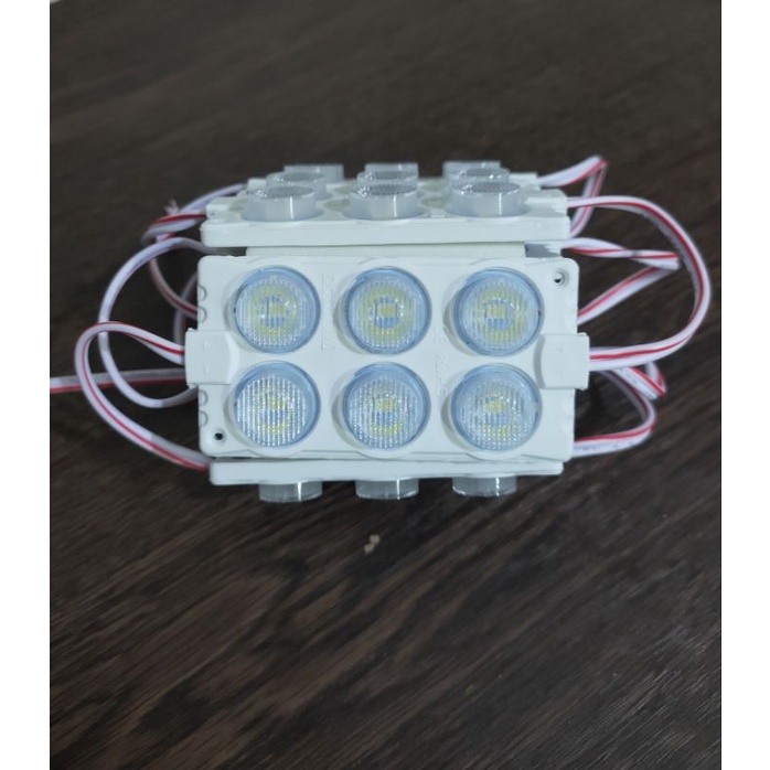 Lampu LED Modul 6 Mata(2x3) 12 Volt 6 Watt Variasi Mobil Motor Bus Neon Dll
