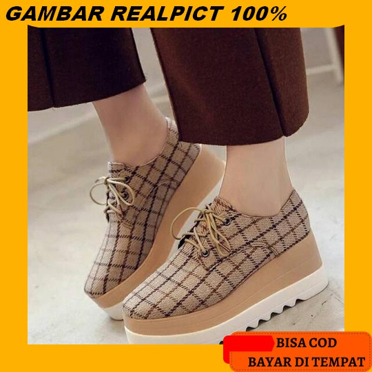 Wyn Sepatu Boots Flat Korea Bo9082 Wedges Wanita Sepatu Wadges Tinggi Sepatu Sandal Tebal Wejes Impo